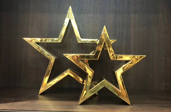 五角星造型不銹鋼折彎、激光、焊接、拋光加工